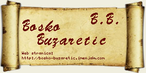 Boško Buzaretić vizit kartica